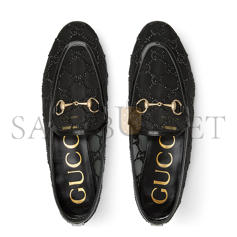 GUCCI WOMEN'S GG CRYSTAL GUCCI JORDAAN LOAFER 835483 GUCCI WOMEN'S GG CRYSTAL GUCCI JORDAAN LOAFER 835483